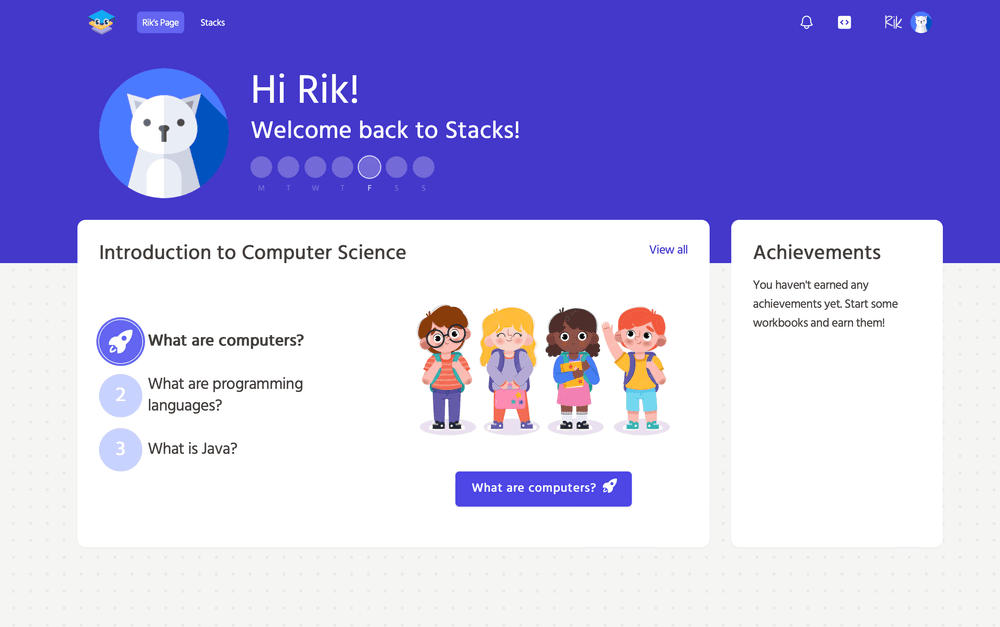 Co-founder/lead eng for Stacks Learning - an ed-tech startup